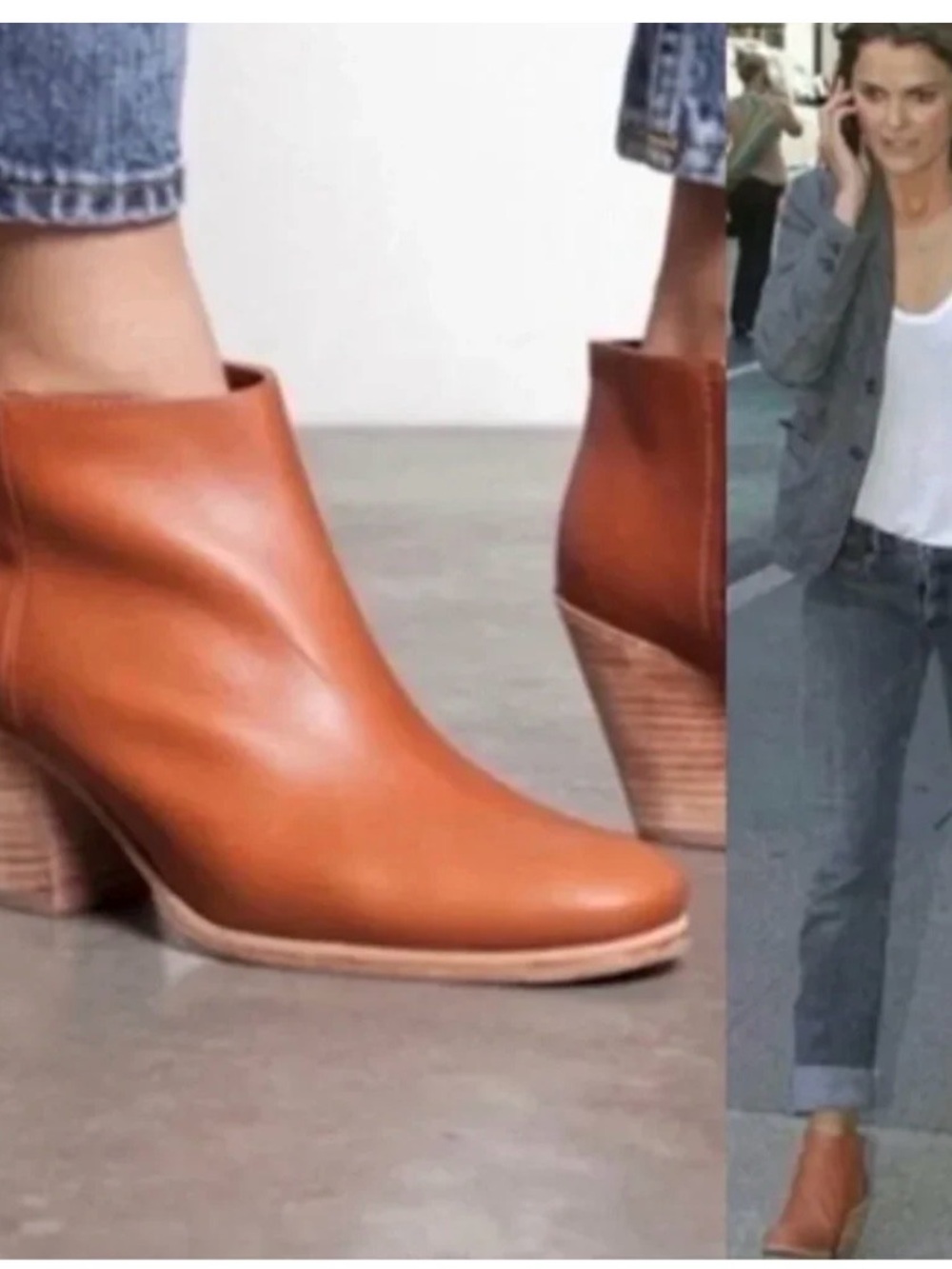 Rachel Comey Mars Booties US 8 Whiskey Brown Heeled Ankle Boots - Picture 2 of 13